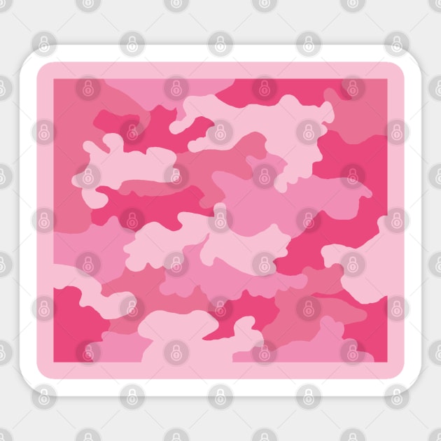 Camouflage pink Sticker by Moo Moos Mumma